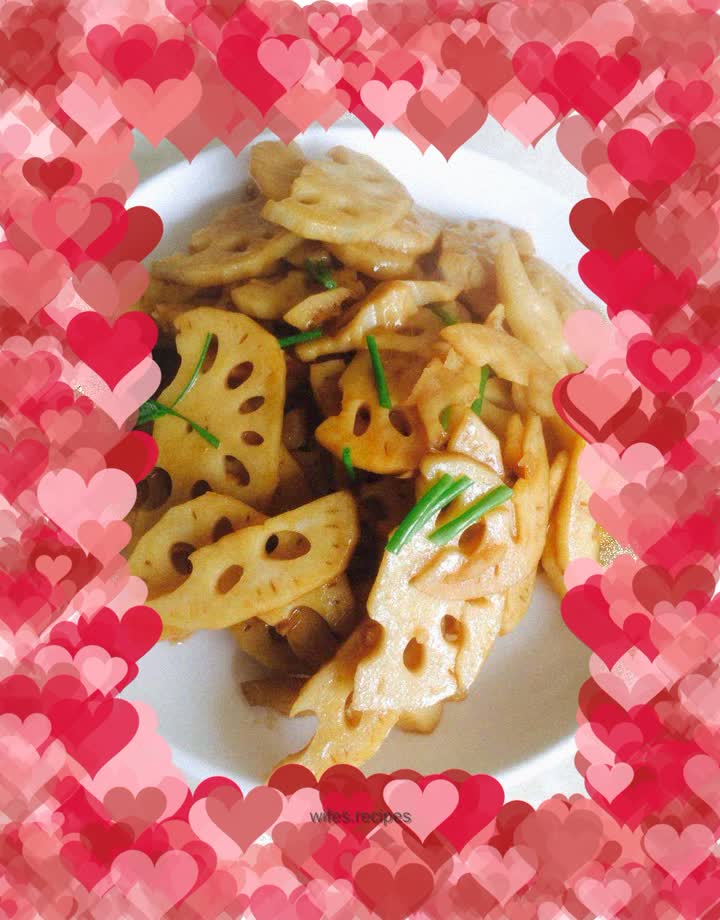 Sweet and sour lotus root slices