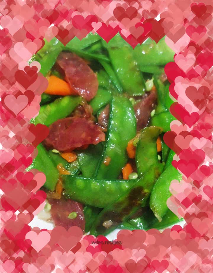 Stir-fried Snow Peas with Sausage
