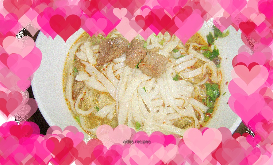 Handmade beef noodles