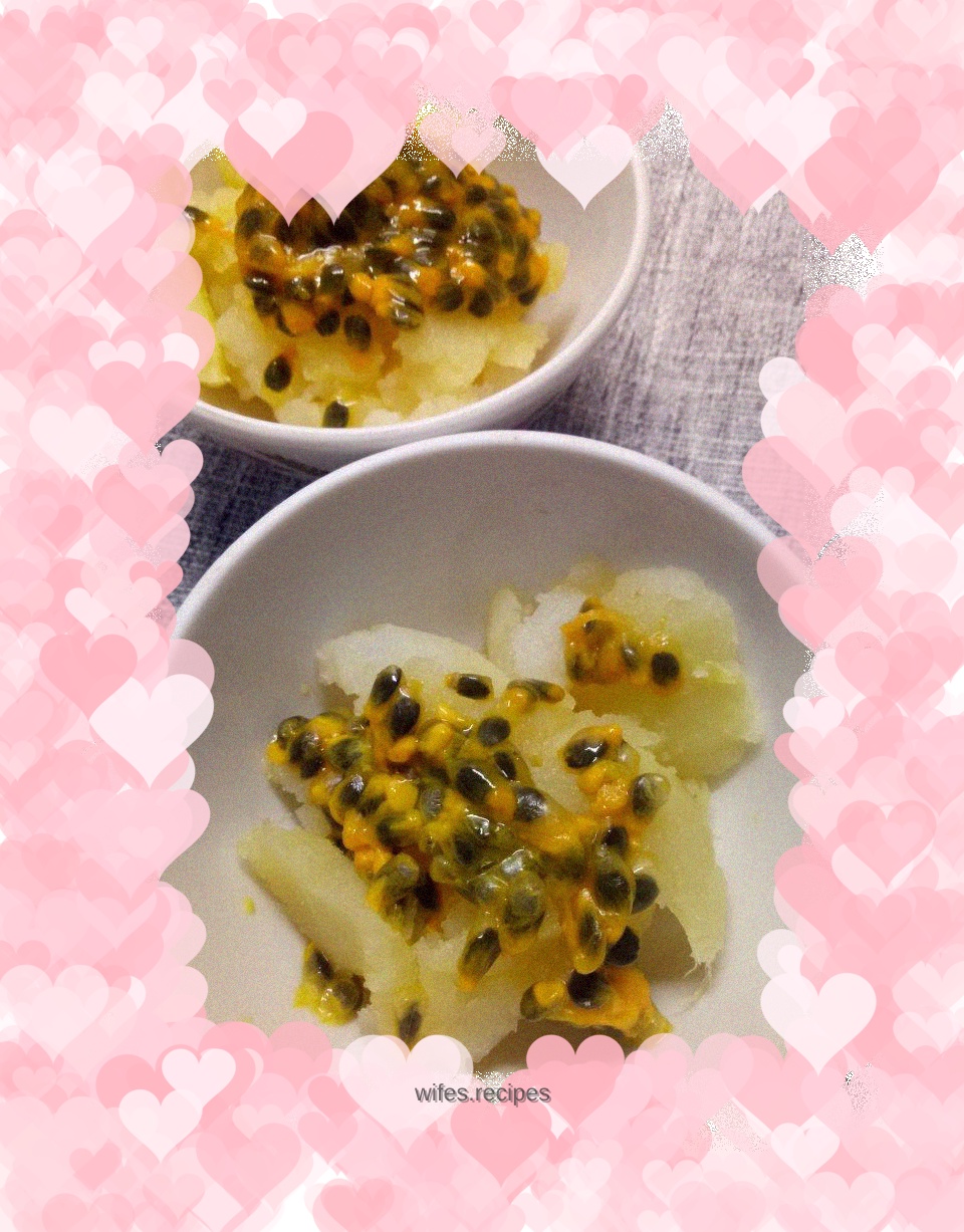 Passion fruit mashed potatoes