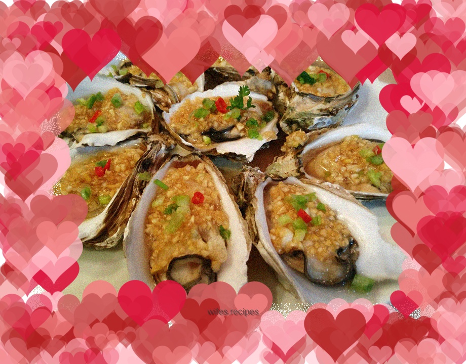 Garlic grilled oysters