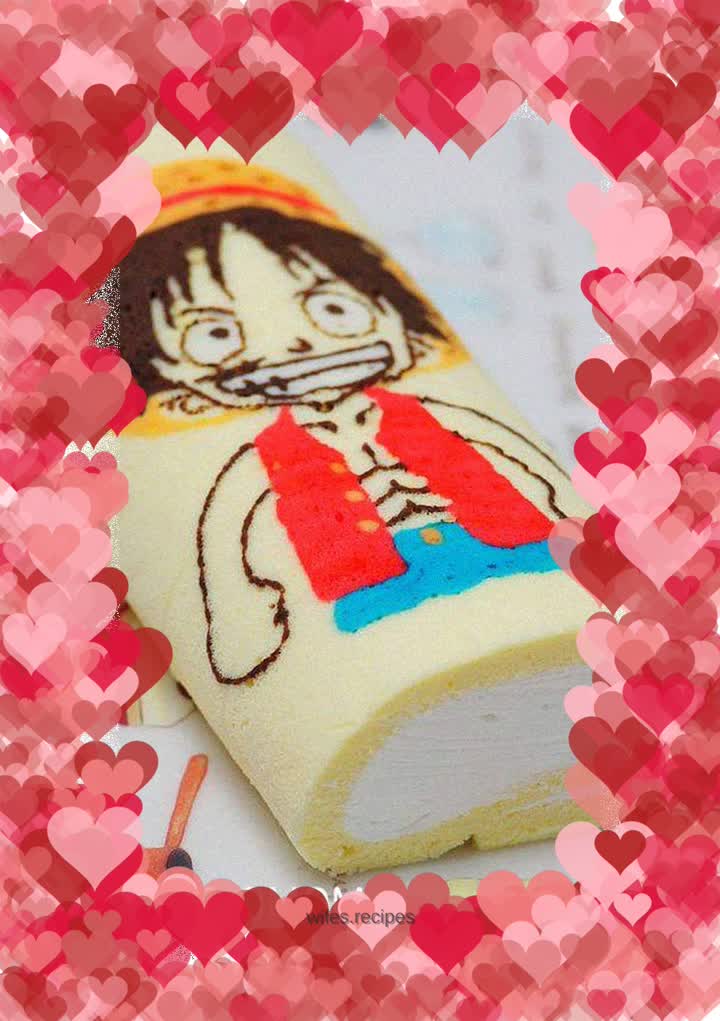 One Piece--Luffy Painted Cake Roll