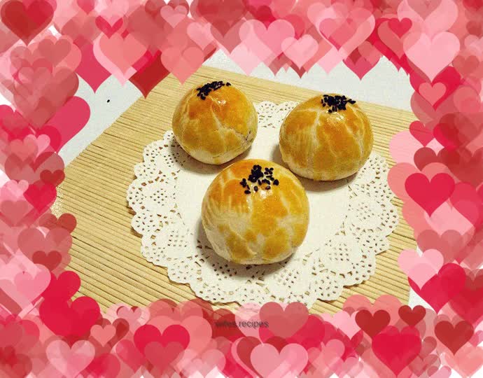 Purple sweet potato egg yolk cake