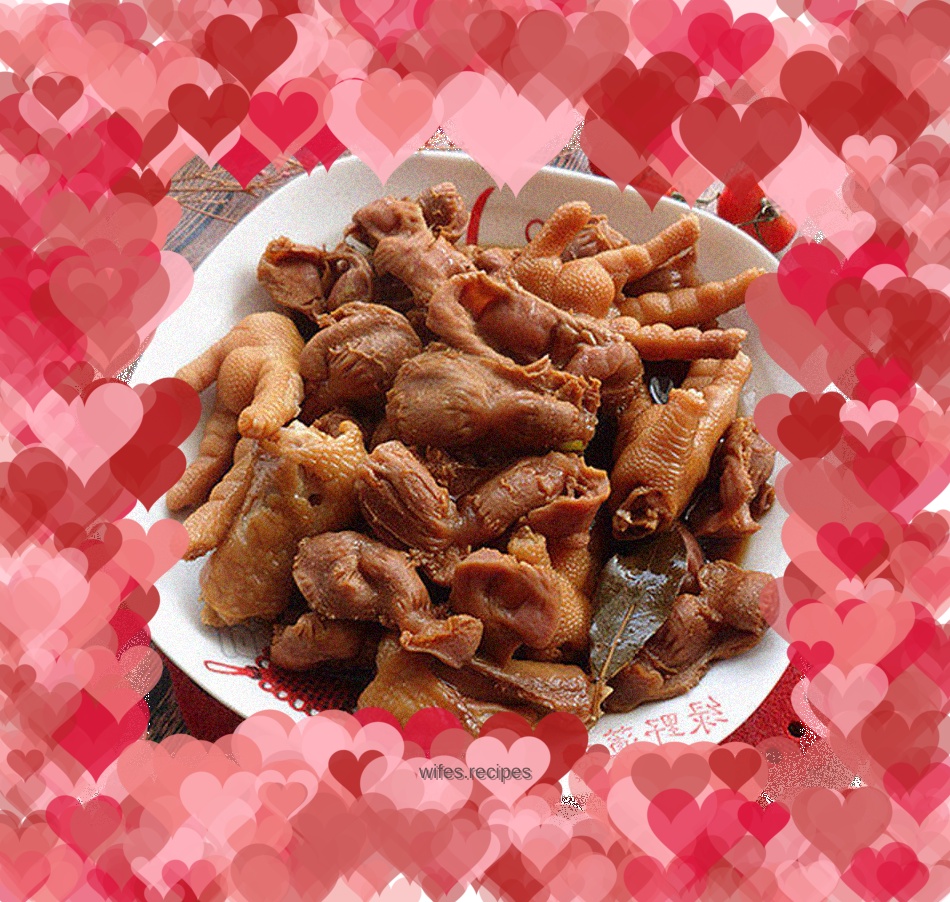 Braised chicken gizzards and chicken feet