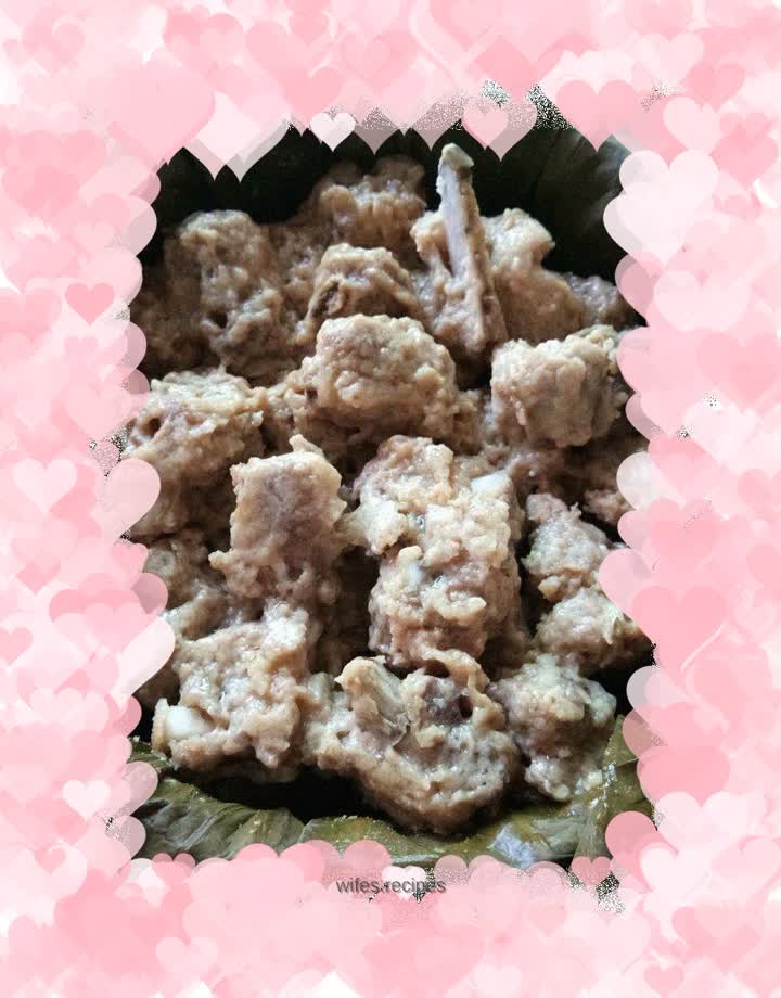 Steamed pork ribs with lotus spice powder