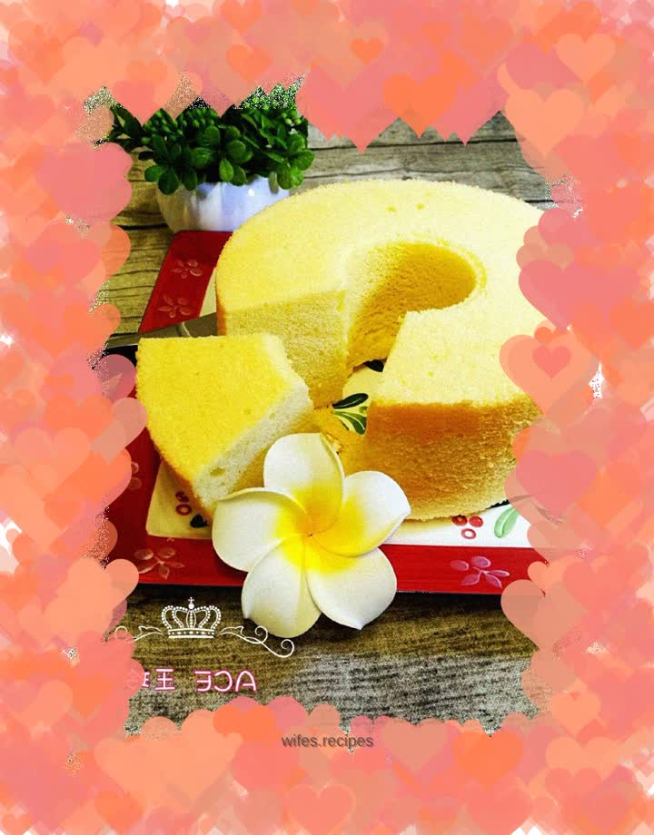 Eight-inch hollow chiffon cake