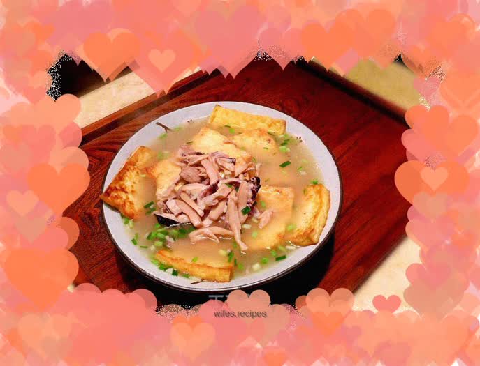 Dried cuttlefish braised tofu