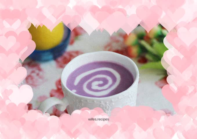 Purple sweet potato milkshake - rich in dietary fiber - anti-cancer, detoxification, laxative and slimming