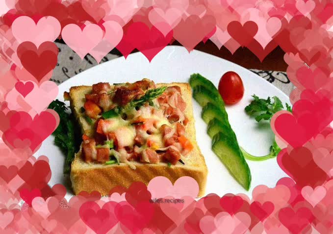 Asparagus Salad and Cheese Toast