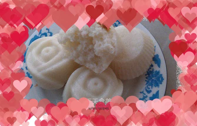 White sugar rice cake