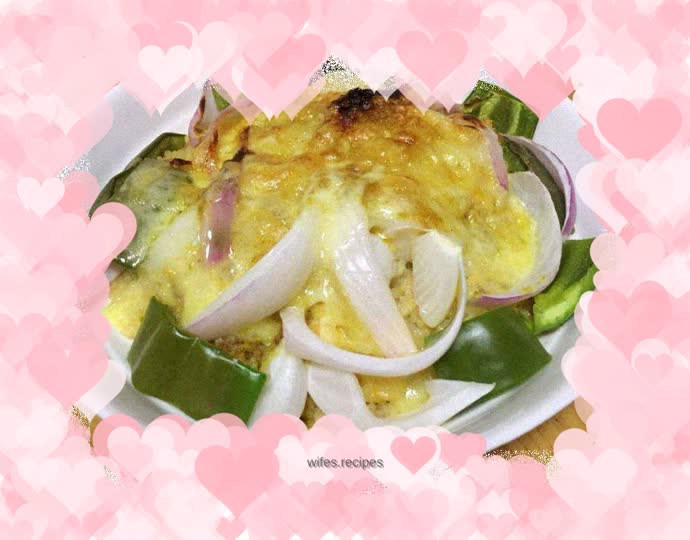 Simple version of microwave cheese baked rice