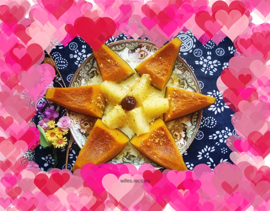 Steamed Pumpkin and Apple with Rock Sugar