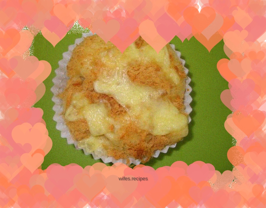 Mozzarella meat floss bread