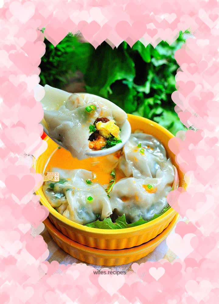 How to make big elastic wontons with thin skin and fresh fillings - cook a pot of delicious wontons rich in natural antibiotics